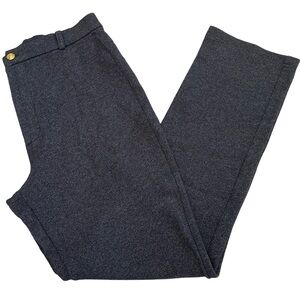 Like New! St. John Gray Stretch Flat Front Size 8 Black Label High Rise